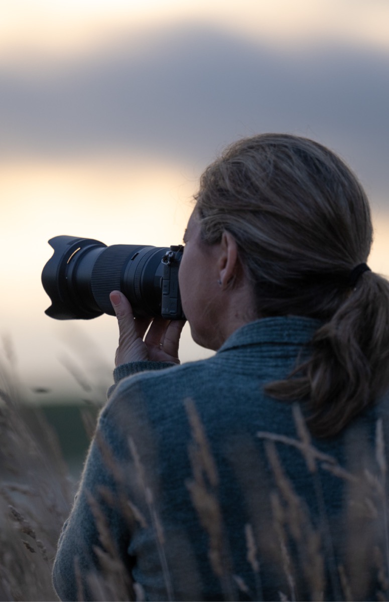 Woman Taking Photograph of Horizon | Nikon Cameras, Lenses & Accessories